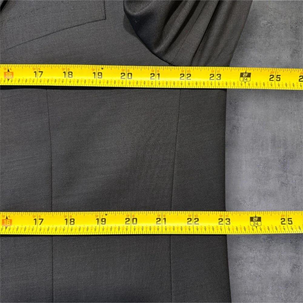 LLOYD GERMANY Mens Blazer Sport Coat Two Button Jacket 46R Wool Gray Suits